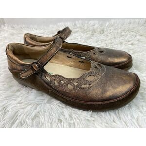 Naot Rahina Women's 7.5 Metallic Brown Cut Out Mary Jane Comfort Shoes